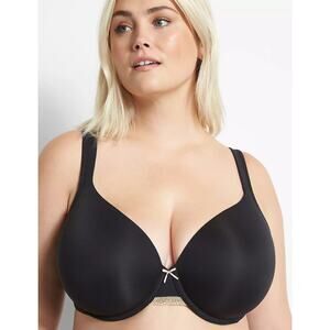 NWT Cacique | Black Extra Soft Lightly Lined Full Coverage Bra | Size 48D